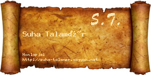 Suha Talamér névjegykártya